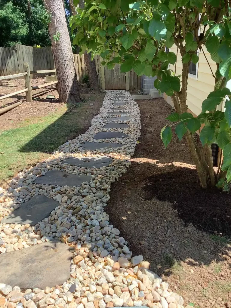 big river stone on pebbles