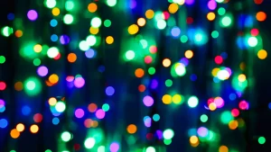 blurred holiday lights