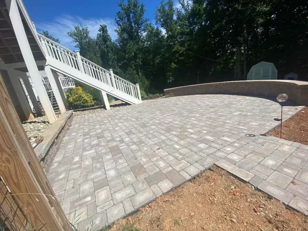 front yard unfinished patio