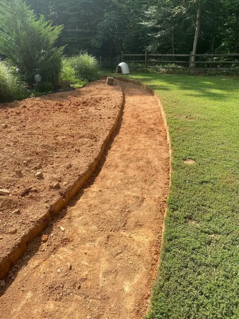 cutting the soil