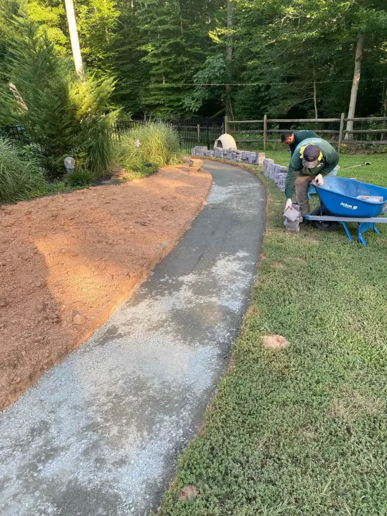 walkway patio installation