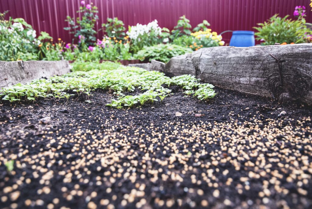 Residential mulch installation in Northern VA